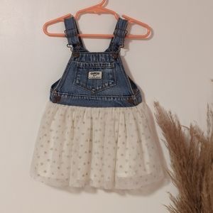 Oshkosh B'gosh Jean Overall and Mesh Dress